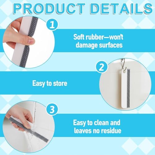 2 PCS All-Purpose Small Rubber Squeegee, Soft Silicone Mini Squeegee - Image 3