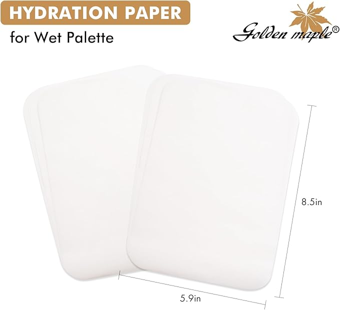 Golden Maple Wet Palette Paper, 100 Sheets Stay Wet Palette Paper Refill for Miniature & Model Painting and Acrylic Painting, DIY Craft, Keep Paint Wet Fresh, Size 8.5x5.9in