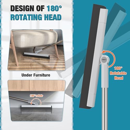 KOLLIEE Floor Squeegee 59" Adjustable Long Handle Professional - Image 3