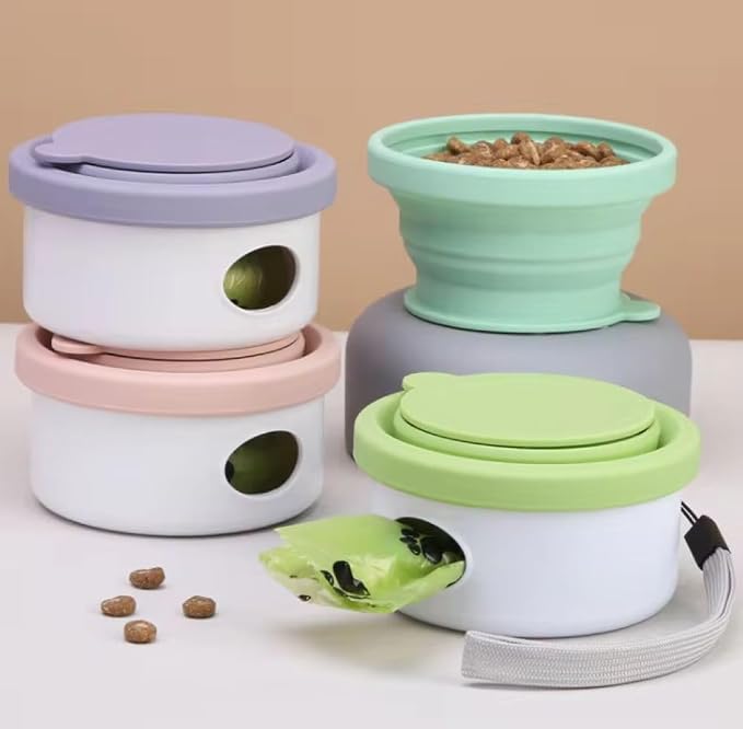 3 in 1 Collapsible Dog Bowl. Treat Container, Poop Bag Holder - Image 9