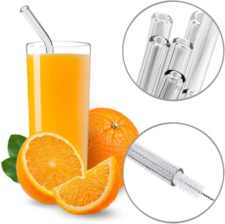 16 Pack Reusable Glass Straws, 6 Straight and 6 Bent - Image 4