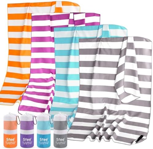 Sfee 2 in 1 Microfiber Oversized Beach Towel, Quick Dry Towel Travel Towel by Sfee