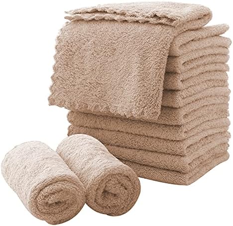 MOONQUEEN Microfiber Facial Cloths Fast Drying Washcloth 12 Pack by MOONQUEEN