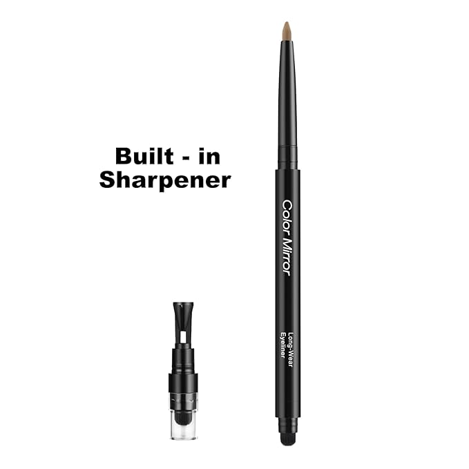 Smudge Proof Eyeliner, Waterproof Retractable Eye liner with Brush, Matte and Shimmer Eyeliner Pencil, Creamy Texture, Long lasting & Smooth(17 Vanilla Cookie Matte)