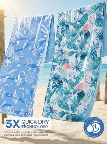 Utopia Towels Thin Lightweight Microfiber Beach Towel 2 Pack 32x71 Inch - Image 5