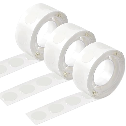 UPINS Glue Points Dots, 300Pcs Balloon Glue Adhesive Dots Double Sided Removable Glue Tape Dots for Balloons Crafts Decoration, 15 mm