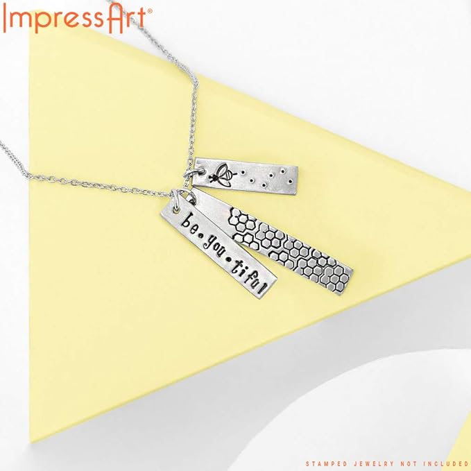 ImpressArt - Premium Metal Stamping Rectangle Blanks for Metal Stamping and Jewelry Making (24 Pack) (1/4" x 1 1/2" Rectangle Strip, Alkeme)
