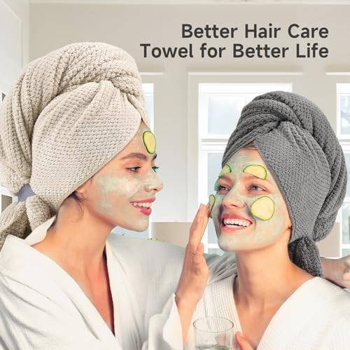 Umisleep Extra Large Microfiber Hair Towel, Ultra Absorbent - Image 2