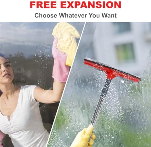 Professional Window Squeegee, 2-in-1 Window Cleaning Squeegee - Image 5