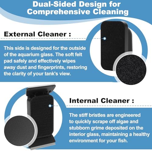 fishkeeper Dual-Blades Magnetic Aquarium Glass Cleaner - Image 5