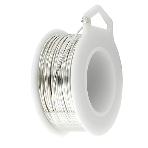 UTILE 18 20 22 24 Gauge 90 ft 99.9% Pure Soft Copper Wire for Electroculture Gardening, Jewelry Making, Crafting Wire Bendable, Plant Wire (Silver 22)