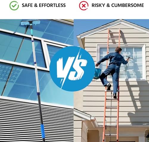 23FT High Reach Window Squeegee & Cobweb Duster - Image 2