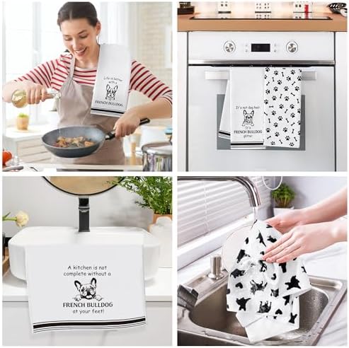 French Bulldog Kitchen Dish Towel - Image 4