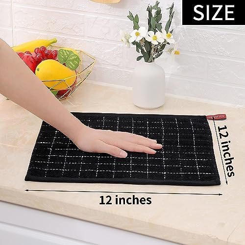 Homaxy 100% Cotton Terry Kitchen Dish Cloths, 7 Pack - Image 5