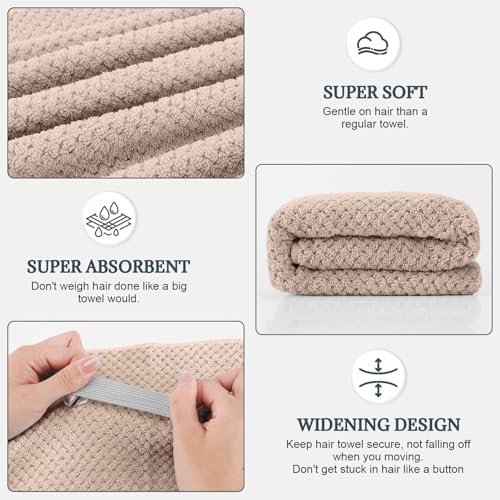 2 Pack Microfiber Hair Towel 41 x 24 inch Soft, Fast Dry - Image 2