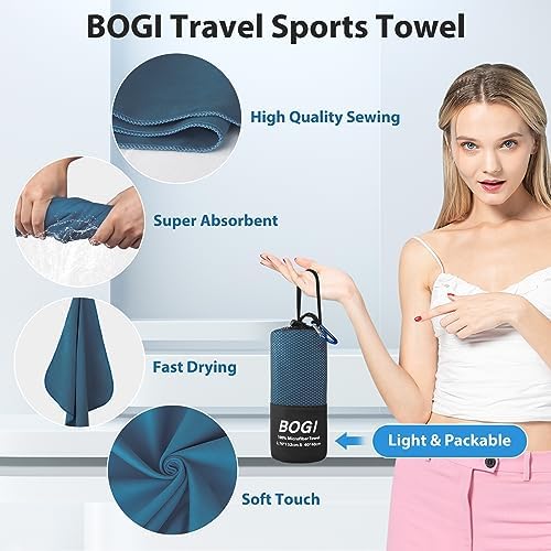 BOGI Microfiber Travel Sports Towel-Quick Dry Towel, Soft Lightweight - Image 4