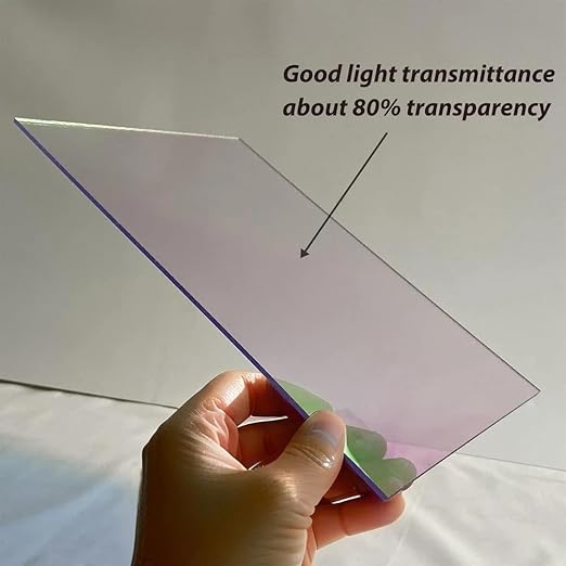 2 Pcs Clear Color Acrylic Sheets for Laser Cutting Thick 3mm 8x12x1/8In Color Clear Acrylic Sheet with Protective Paper for Handcrafts Signs