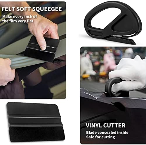 Gomake Vehicle Vinyl Wrap Window Tint Film Tool Kit Include 4 Inch Felt Squeegee - Image 4