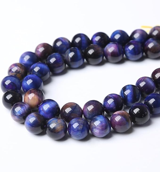 180PCS 4mm AAA Natural Tiger Eye Stone Beads Gemstone Round Spacer Loose Beads for Jewelry Making DIY Bracelet,Necklace, Earrings 2 Strand 32"