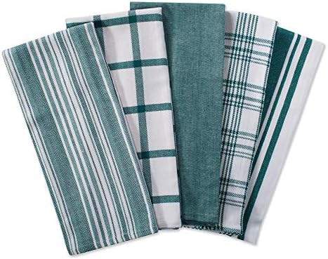 DII Assorted Woven, Kitchen Dishtowel Set, 5 Piece - Image 2