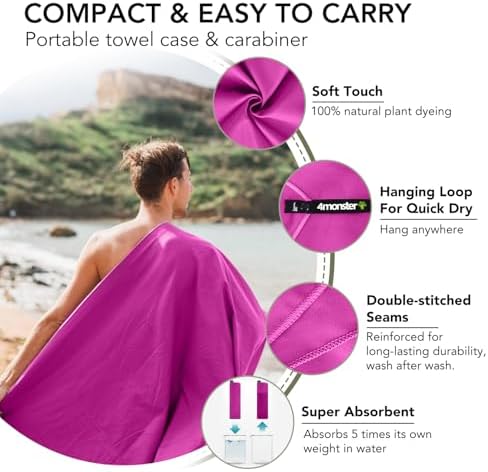 4Monster Quick Dry Travel Towel - Image 3