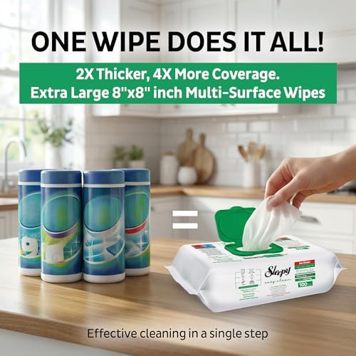 Sleepy Easy Clean XL Multi Surface Cleaning Wipes – Natural Vinegar & Baking - Image 7