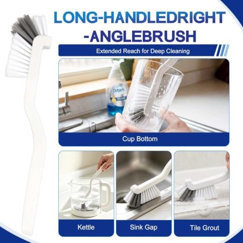 9pcs Crevice Cleaning Brush Set, Hard Bristle Scrub Brushes Tool Kit - Image 4