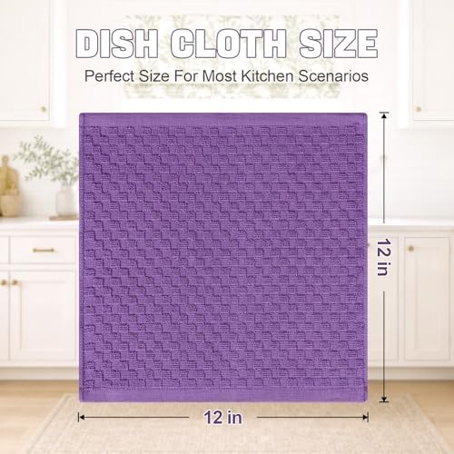 Homaxy 100% Cotton Terry Dish Cloths - Image 3