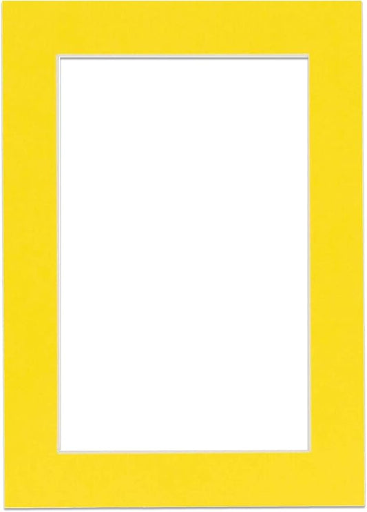 11x14 Mat for 8.5x11 Photo - Precut Yellow Picture Matboard for Frames Measuring 11 x 14 Inches - Bevel Cut Matte to Display Art Measuring 8.5 x 11 Inches - Acid Free ONE MAT