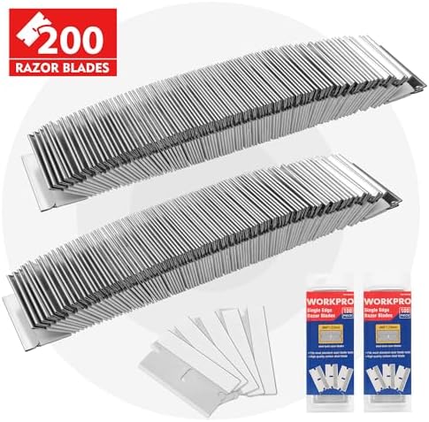 WORKPRO 200-Pack Single Edge Razor Blades, Carbon Steel Scraper Blades - Image 6