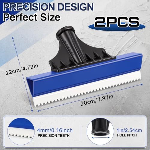 2 Pack Epoxy Floor Squeegees Notched Squeegee - Image 2