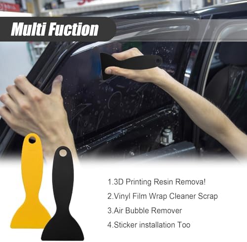 ZIMISI 10PCS Plastic Paint Scraper, Flexible Putty Knife, Air Bubble Remover - Image 3