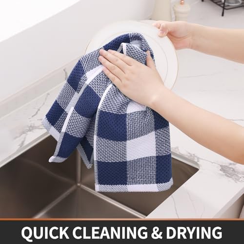 Homaxy Cotton Kitchen Towels and Dishcloths Set of 10 - Image 5