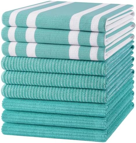 Homaxy Cotton 380 GSM Premium Kitchen Towels, 9 Pack by Homaxy
