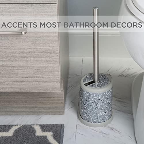 Bath Bliss Toilet Brush and Holder | Self Closing Lid | 360 Degree Brush Head | - Image 3