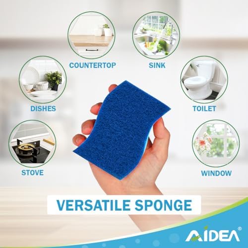 AIDEA Sponges Kitchen-120Count, Non Scratch Scrub Sponge, Dish Sponges - Image 7