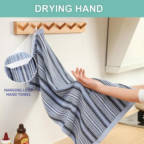 SALAS Kitchen Dish Towels for Drying Dishes, Large Cotton Kitchen Cloths Hand - Image 6