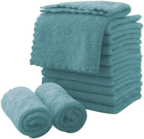 MOONQUEEN Microfiber Facial Cloths Fast Drying Washcloth 12 Pack by MOONQUEEN