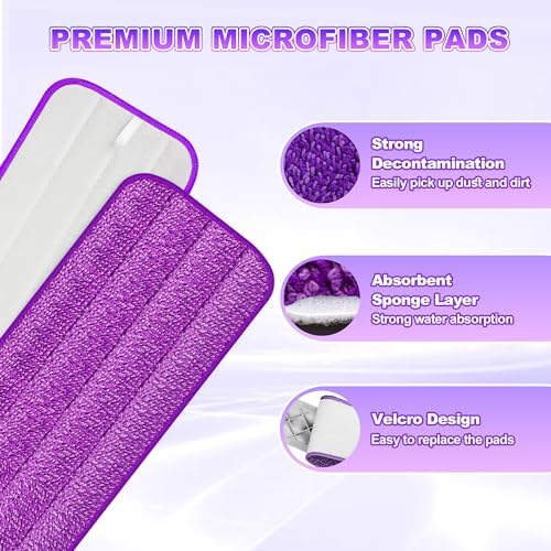 6 Pack Reusable Mop Pads for Swiffer PowerMop, Power Mop Pads 15'' Microfiber - Image 3
