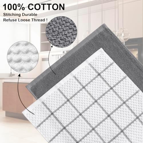 100% Cotton Kitchen Dish Towels, 6 Pack - Image 3