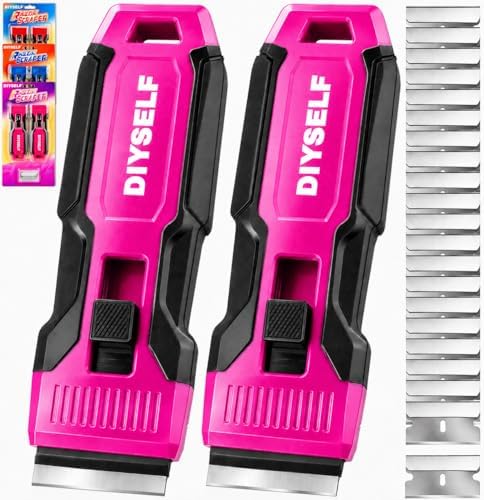 DIYSELF 2 Pack Glass Scraper by DIYSELF