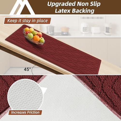 COSY HOMEER Kitchen Rugs 24"x35" Non-Slip Washable Kitchen Mats - Image 4