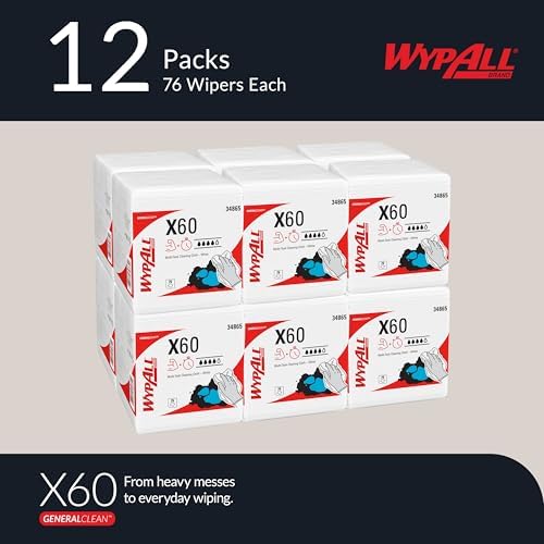 WypAll GeneralClean X60 Multi-Task Cleaning Cloths, 12 x 76 Towels - Image 2