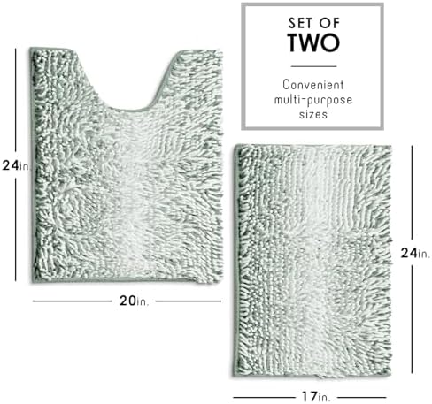 Hearth & Harbor Bathroom Rugs, Chenille Bath Mat - Image 3