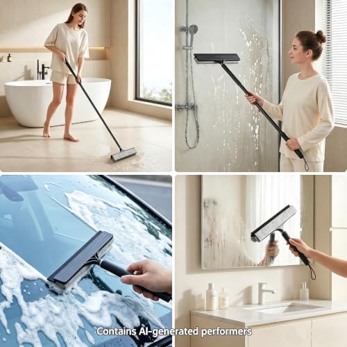 Telescopic 2‑in‑1 Window & Shower Squeegee - Image 4