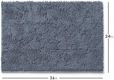 Hearth & Harbor Bathroom Rugs, Chenille Bath Mat - Image 3