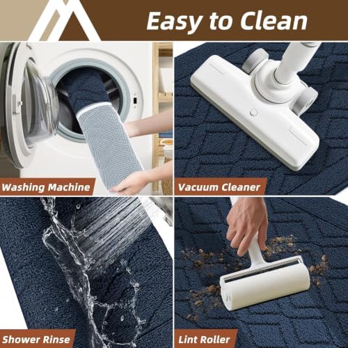 COSY HOMEER Kitchen Rugs Sets of 2 Non-Slip Washable, 60x24Inch/35X24Inch - Image 6