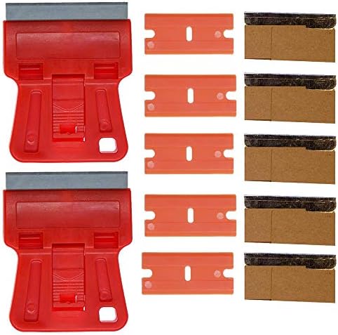 1.5 inches High Visibility Mini Razor Blade Scraper Glass Scraper Red Paint - Image 7