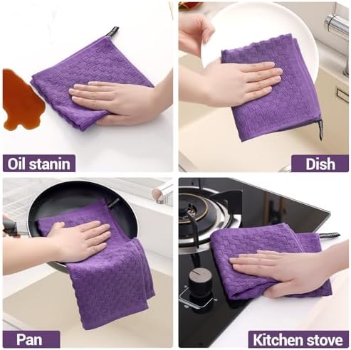 Homaxy 100% Cotton Terry Dish Cloths - Image 5