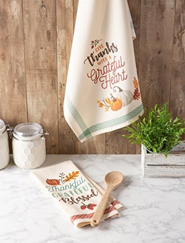 DII Fall Kitchen Towels for Kitchen Decorative Cotton Dish Towel Set, Grateful - Image 6